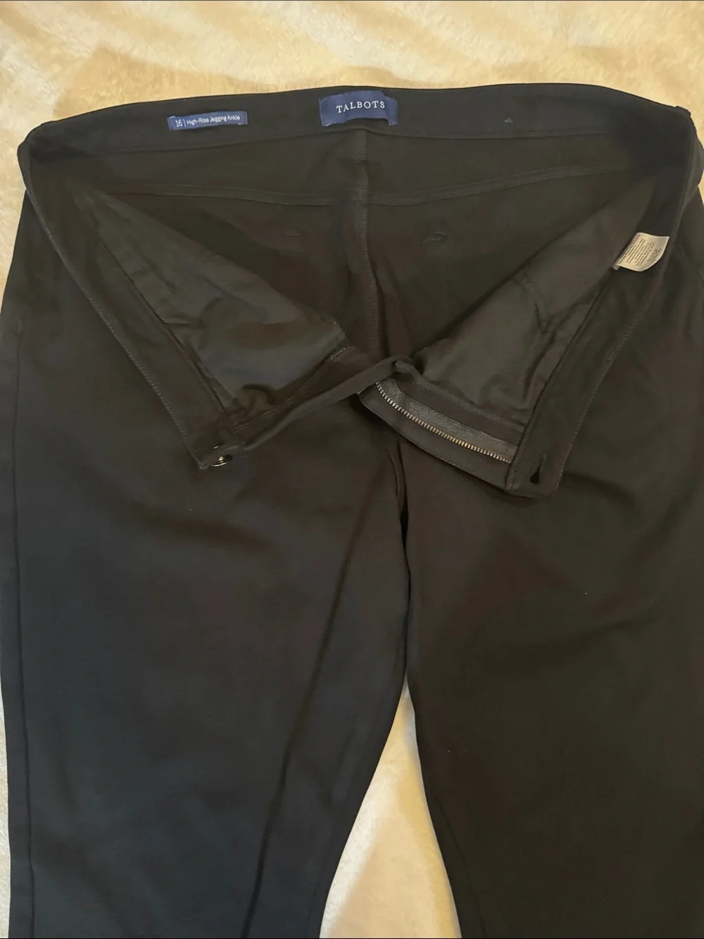 Talbots Black Stretch High-Rise Jegging Ankle Pants Size 16